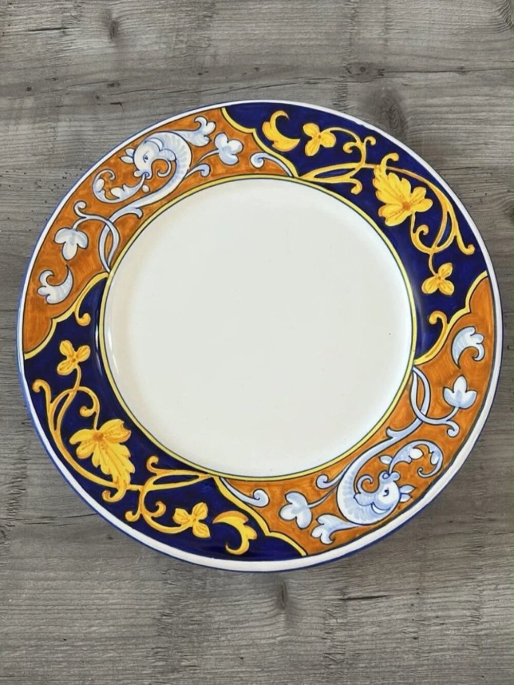 Arabesco Deruta For Cottura Italian Pottery 11" Dinner Plate * Discontinued